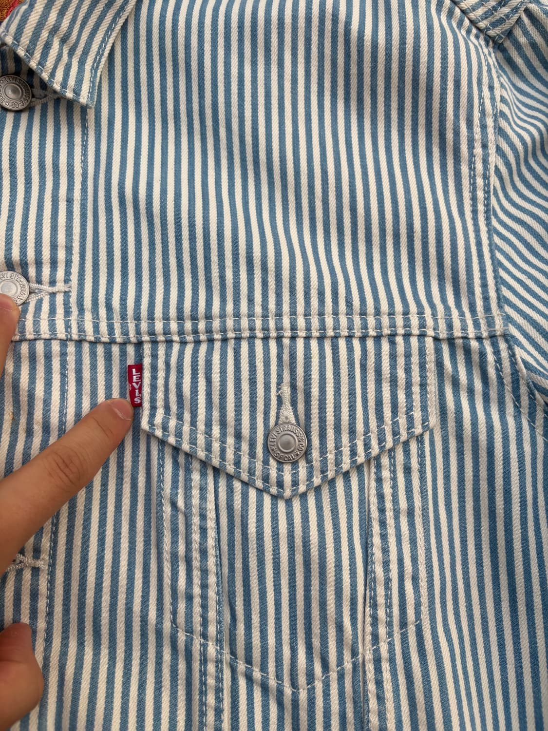 리바이스 스트라이프 데님 트러커 자켓 상품이미지5