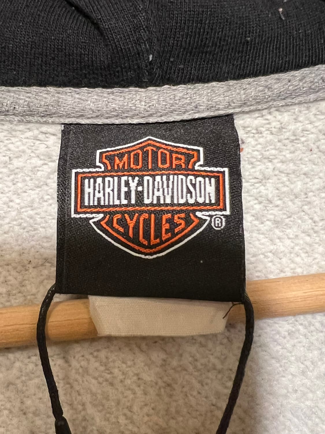 10s [L] 할리데이비슨 후디 레이어드 배색 집업 후드티 상품이미지7