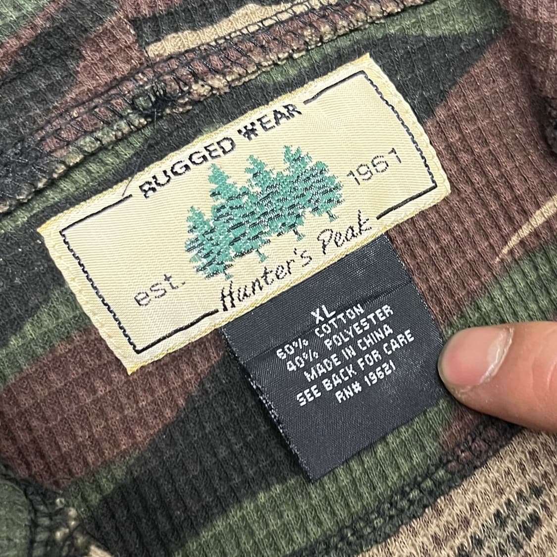 빈티지 우드랜드 와플 후드 집업 (110) 상품이미지6