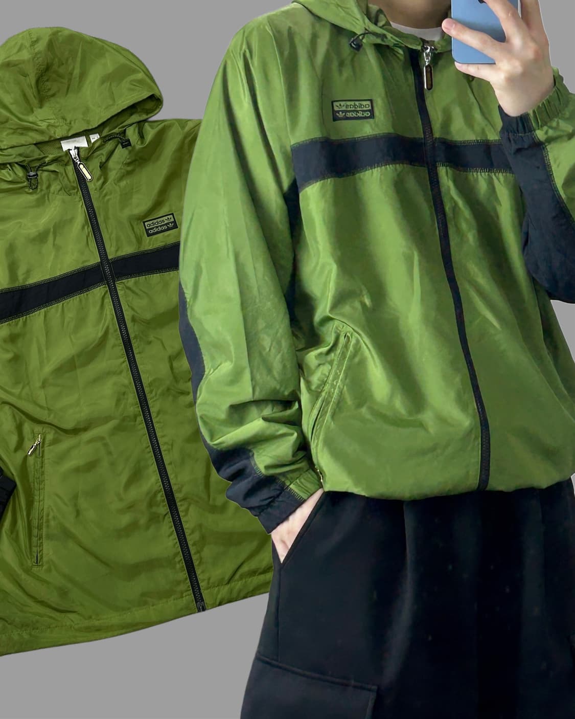 아디다스 자수로고 올드스쿨 바람막이 2XL  상품이미지1