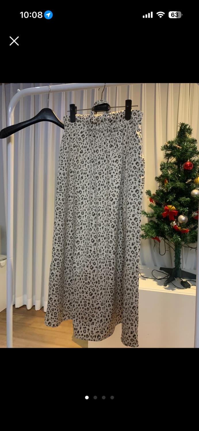 레오파드 롱 스커트+벨트 set 상품이미지1