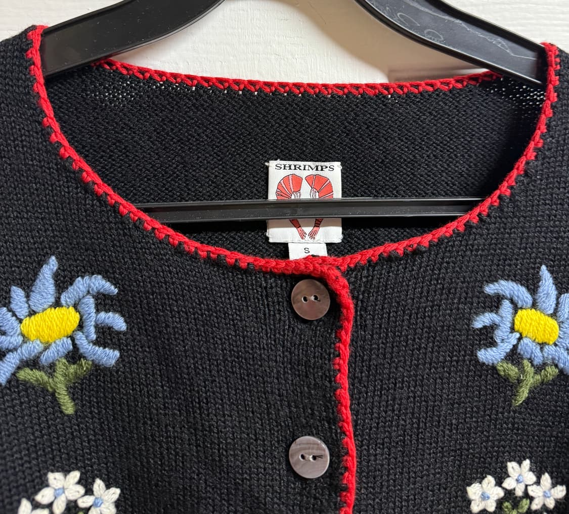 쉬림프 shrimps 꽃 자수 가디건  상품이미지4
