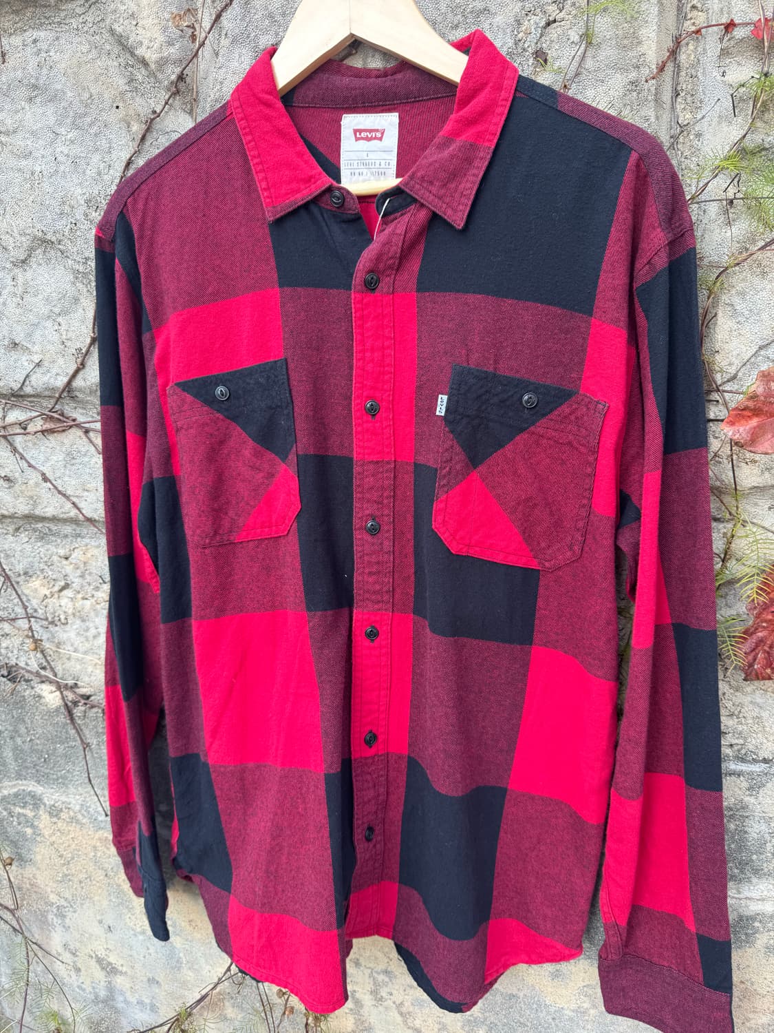 리바이스 빈티지 투포켓 플란넬 버팔로 체크 셔츠 L 상품이미지2