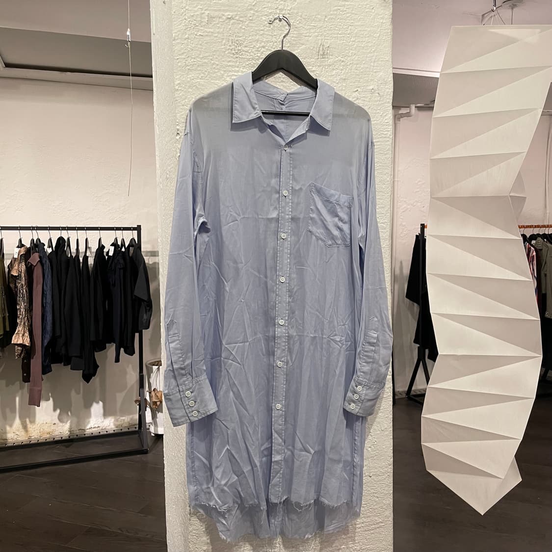 설밤 18ss 버튼 디테일 텐셀 셔츠 상품이미지1