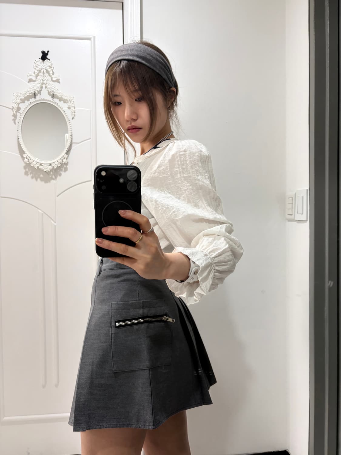 Gray skirt 상품이미지3