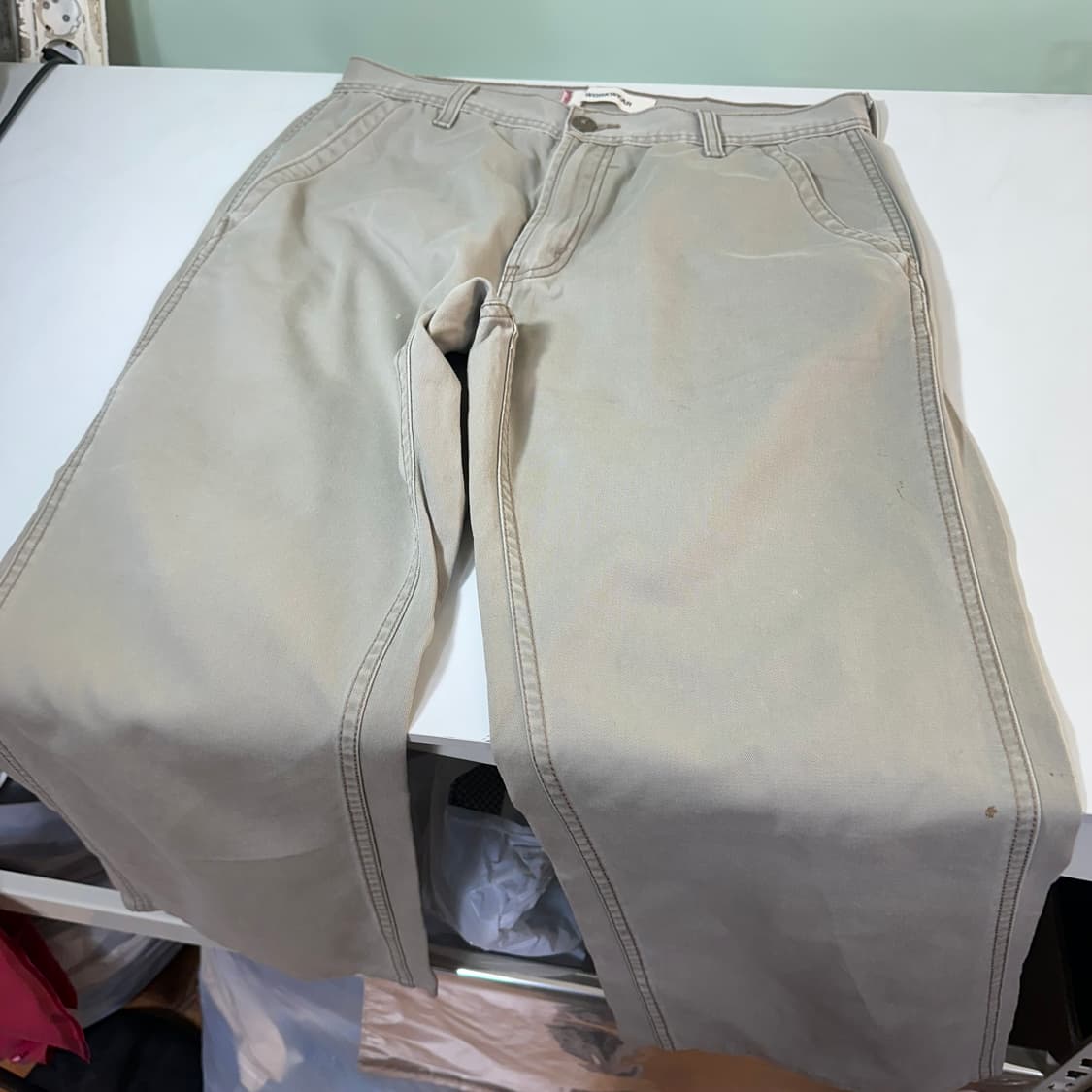 32 L 리바이스 베이지 와이드핏 워크웨어 코튼팬츠 상품이미지2