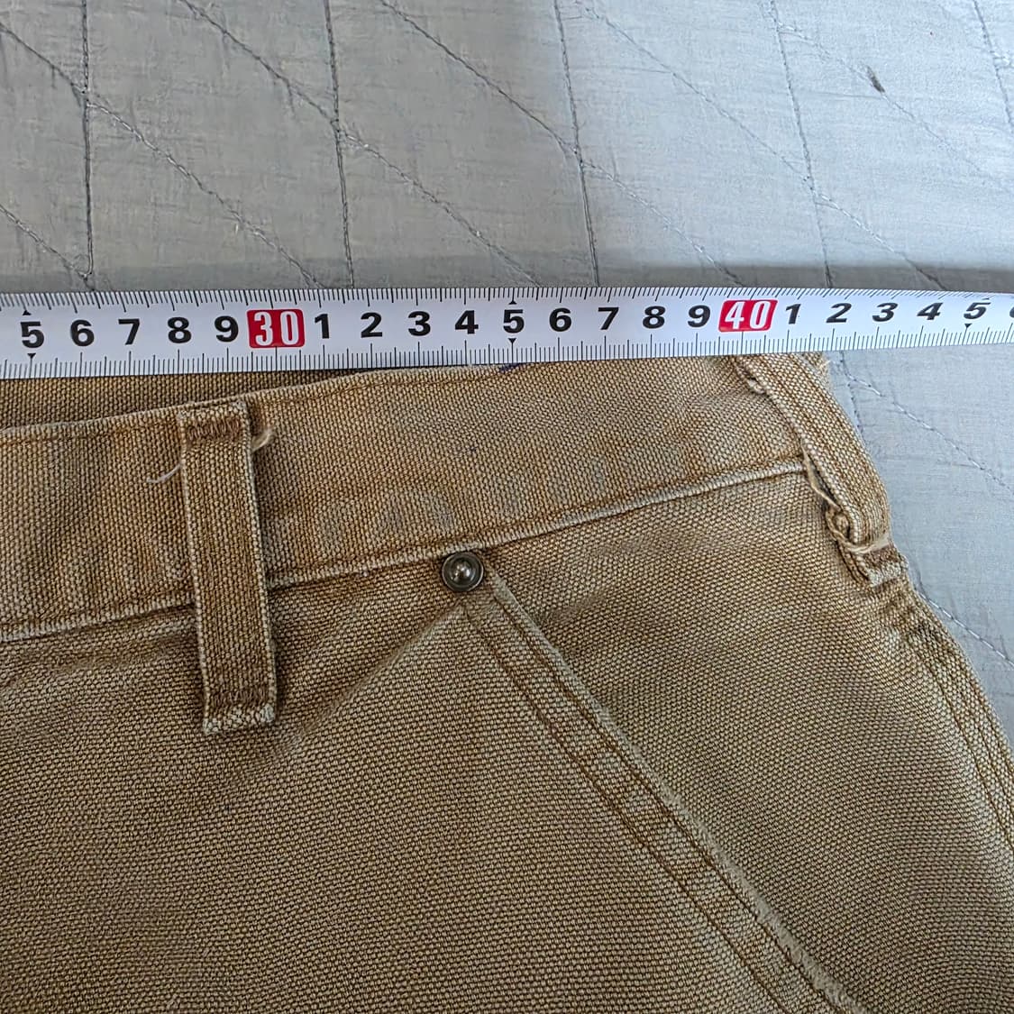 [34X31] 빈티지 칼하트 더블니 B136 BRN 워크팬츠 트래쉬드 상품이미지9