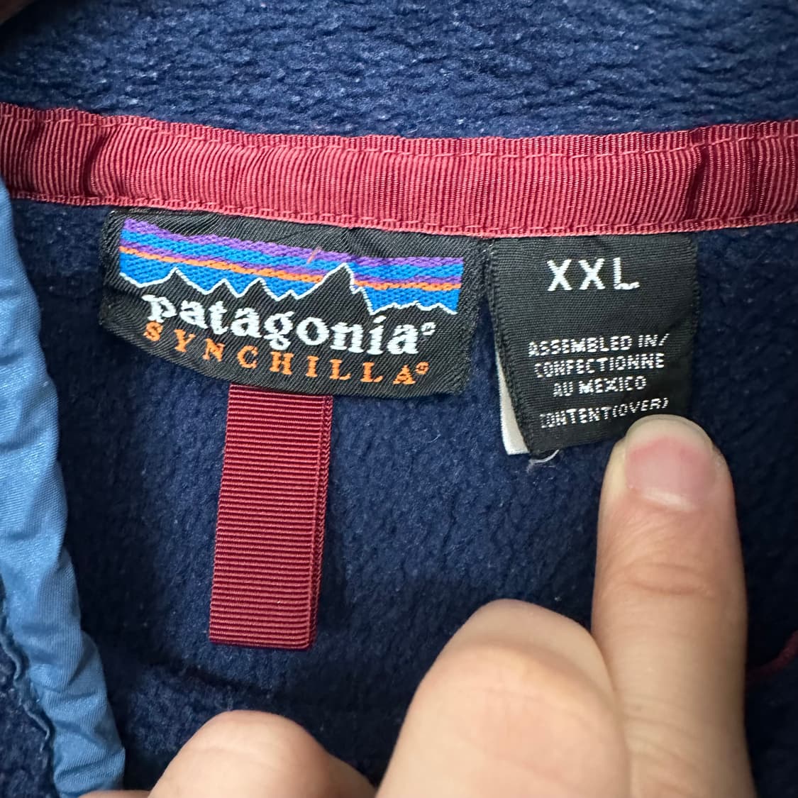 90‘s 파타고니아 신칠라 스냅티 ’네이비‘ 상품이미지4