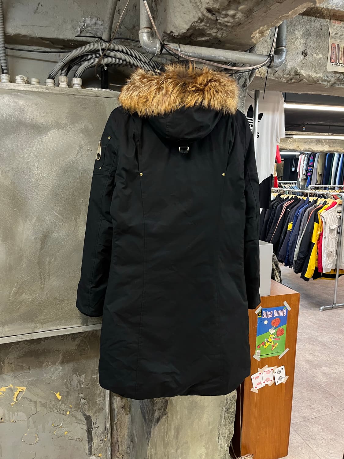 무스너클 금장 롱 구스패딩 블랙 L #csz1314 상품이미지2