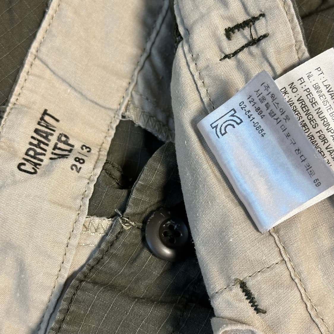 칼하트 에비에이션 카키 28/32 상품이미지2