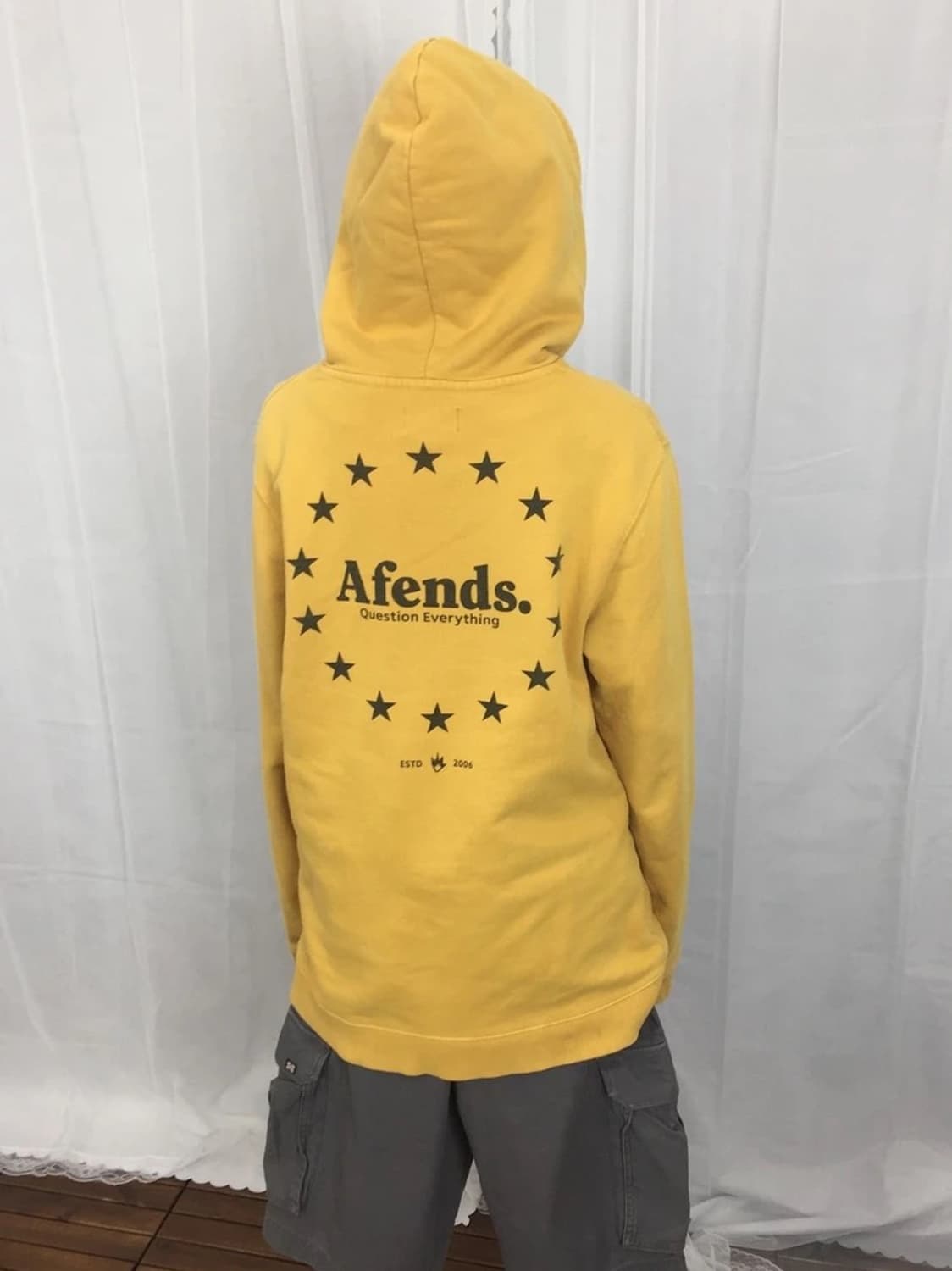 Afends Question Logo Mustard Hoodie 상품이미지1