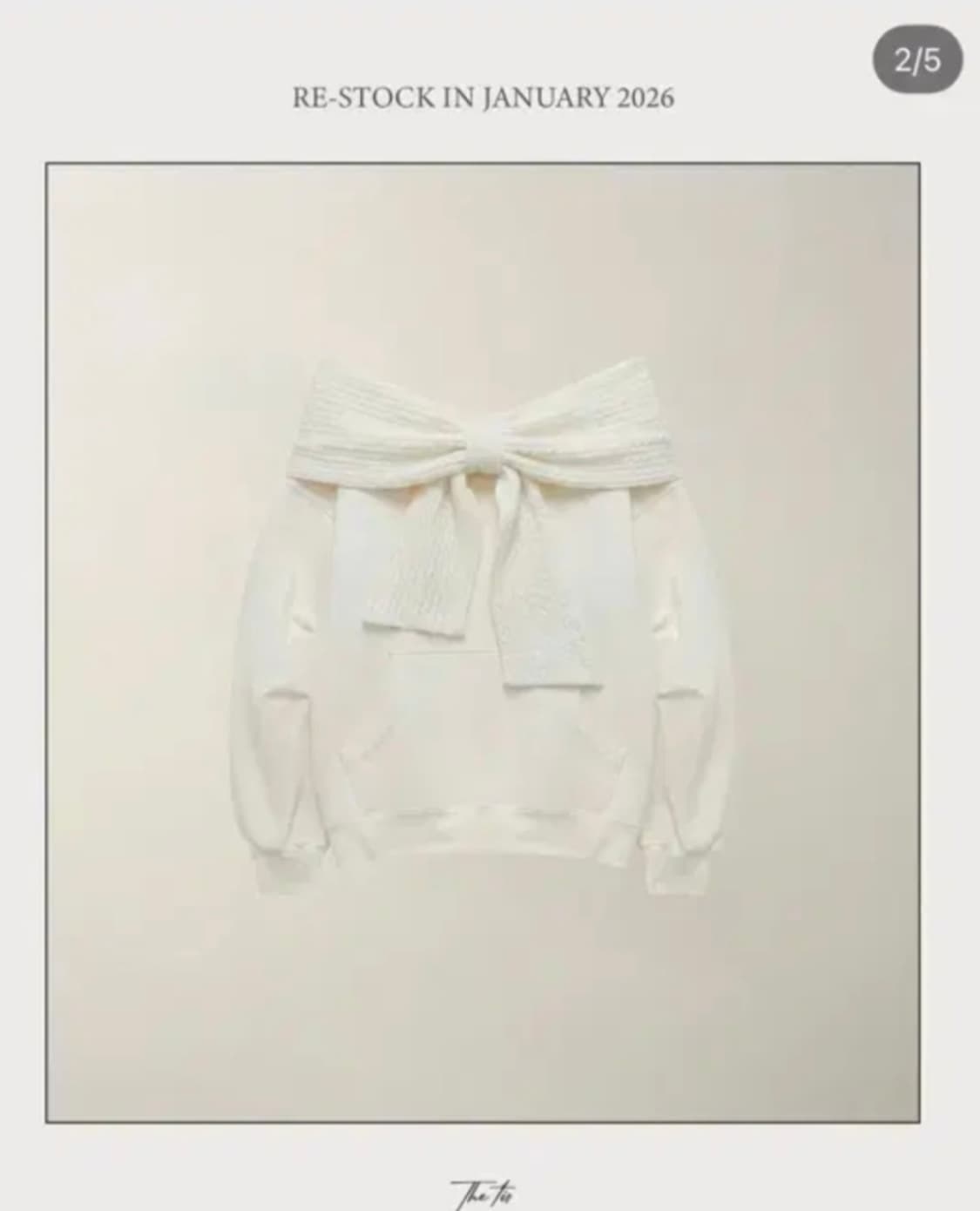 더티스 리본후드 화이트 상품이미지2