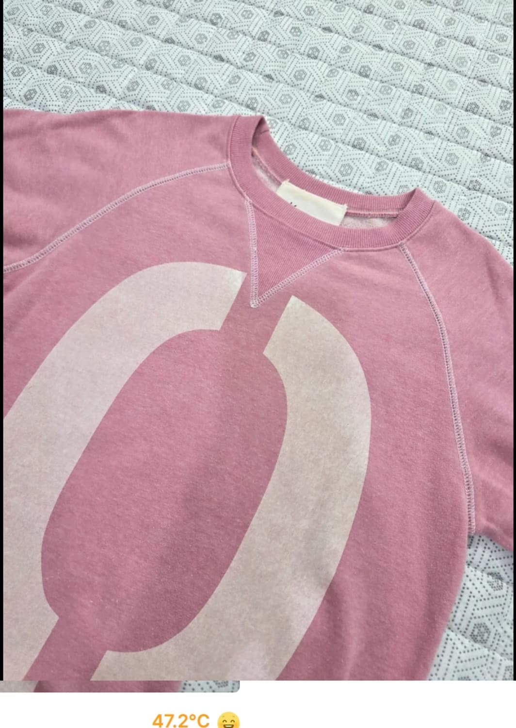 분홍색 O자 맨투맨 티셔츠 ~55반 상품이미지4