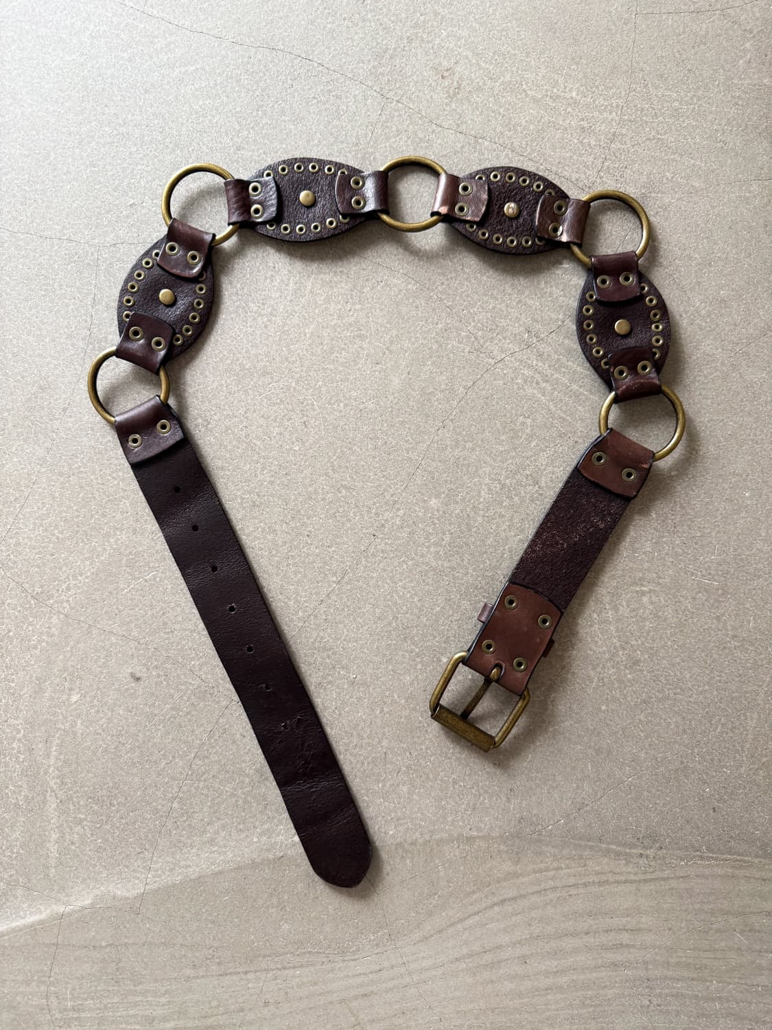 Vintage Concho Genuine Leather Belt 상품이미지4