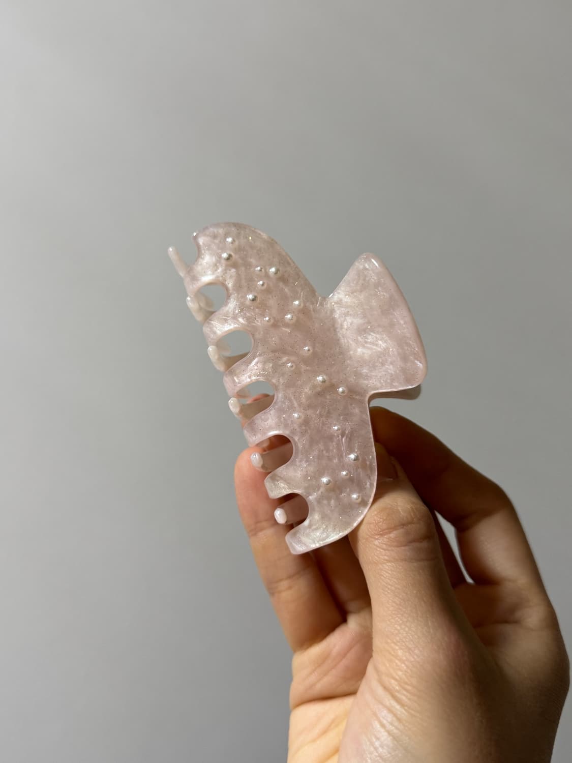 클리시어 집게핀 헤어핀 glow pearl hair claw pink 상품이미지3