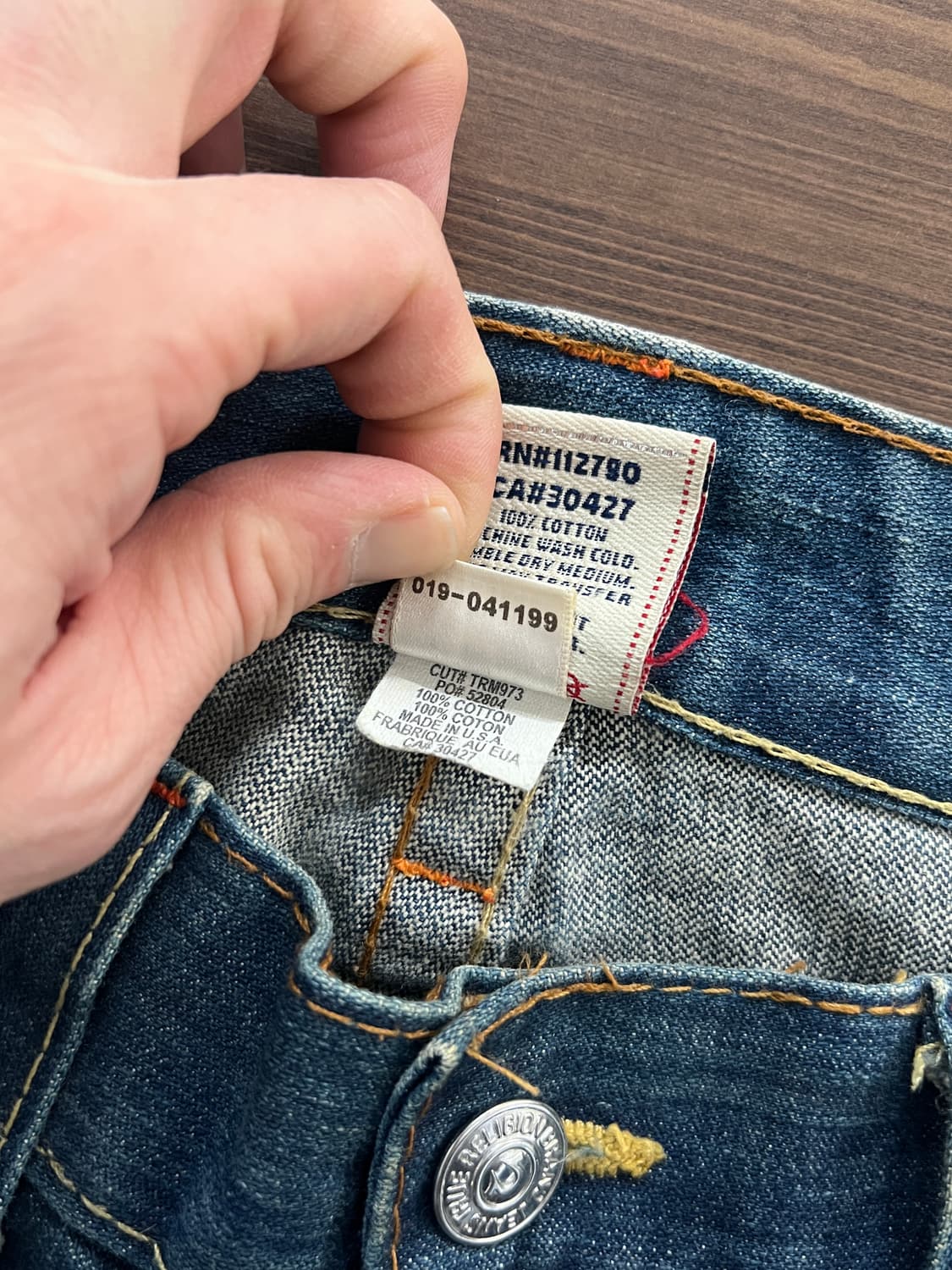 True Religion 트루릴리전 아수라 패치 진청 데님 팬츠 상품이미지8