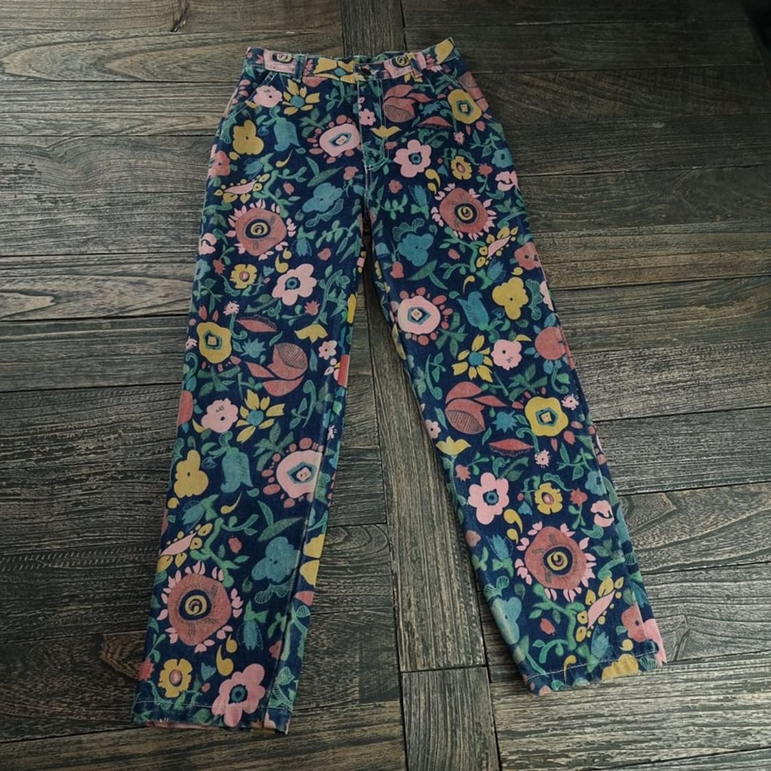 [일본빈티지] 빈티지 패턴 데님 팬츠 청바지 M18654 상품이미지1