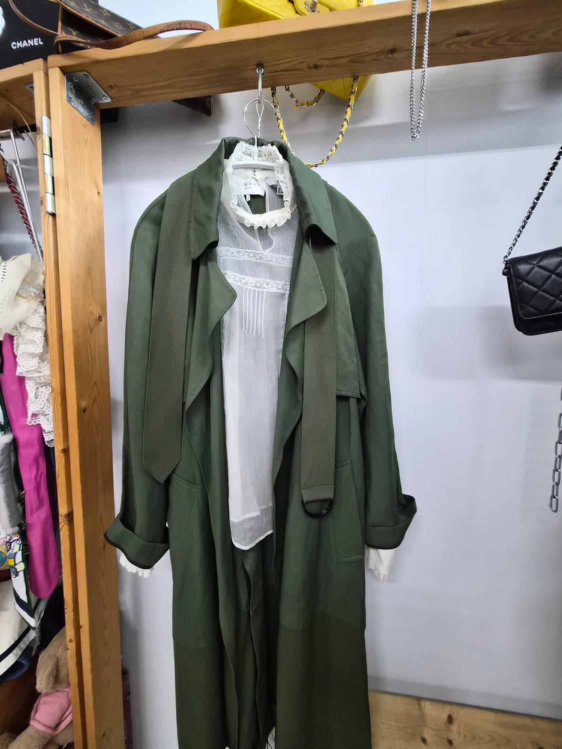 산드로 비스코스 린넨 트렌치코트 상품이미지7