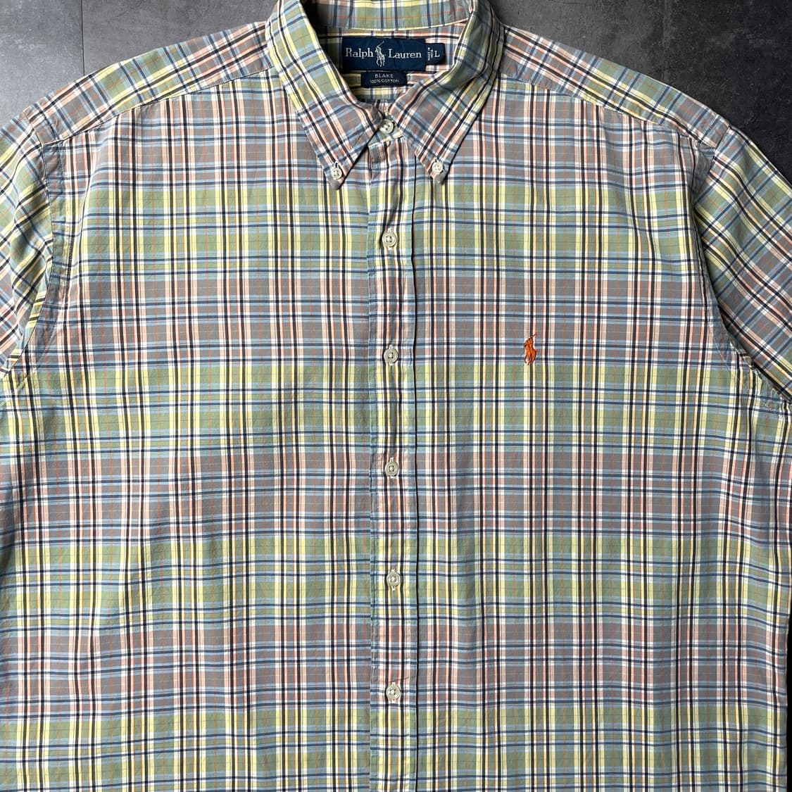 RALPH LAUREN 90s 랄프로렌 체크 코튼 반팔셔츠 A01208 상품이미지3