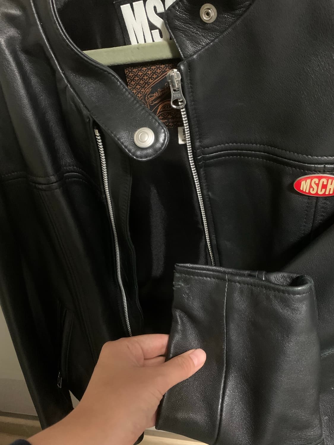 미스치프 양가죽 라이더자켓 상품이미지4