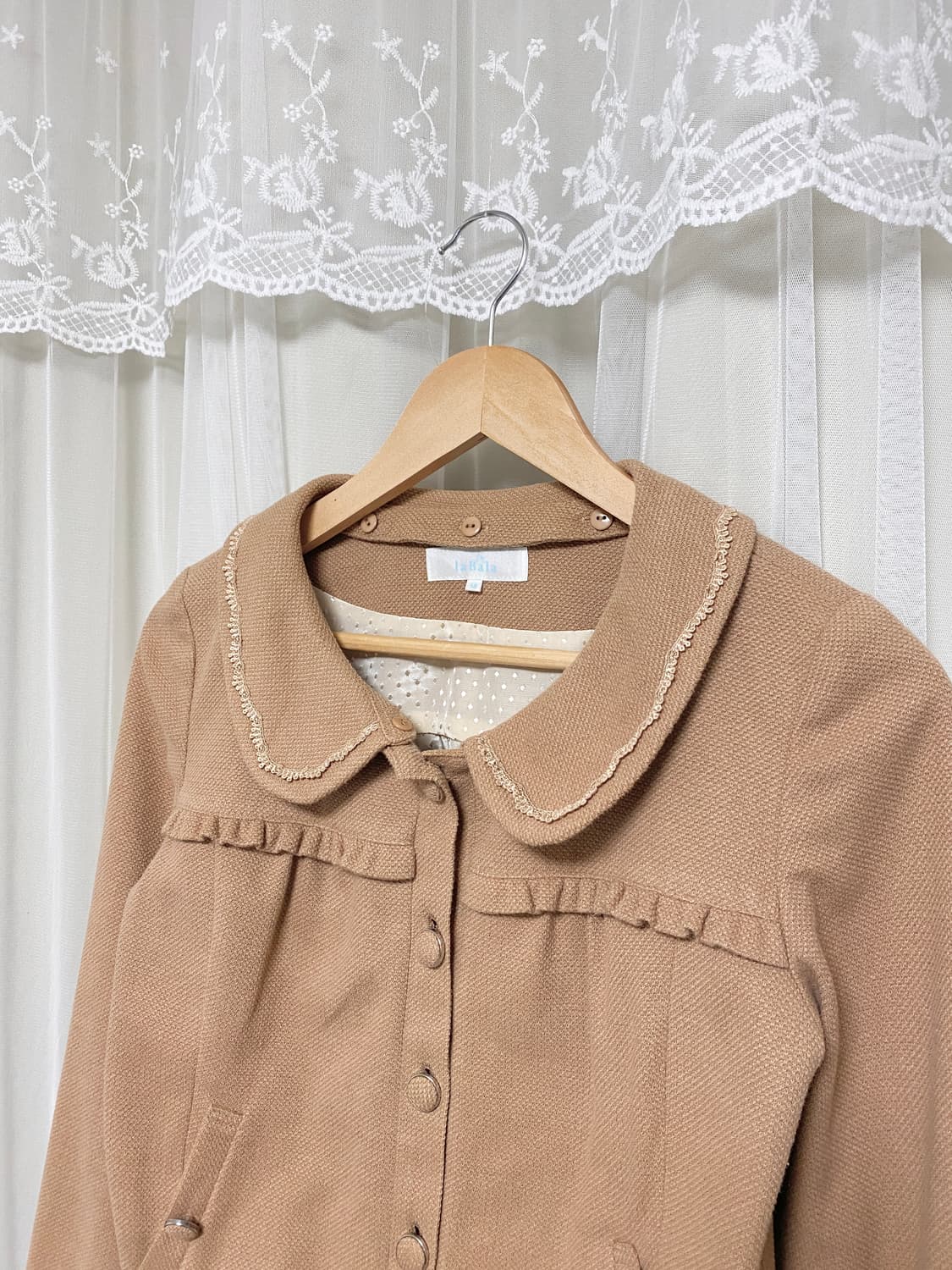 Frill Lace Beige Babydoll Jacket 상품이미지2