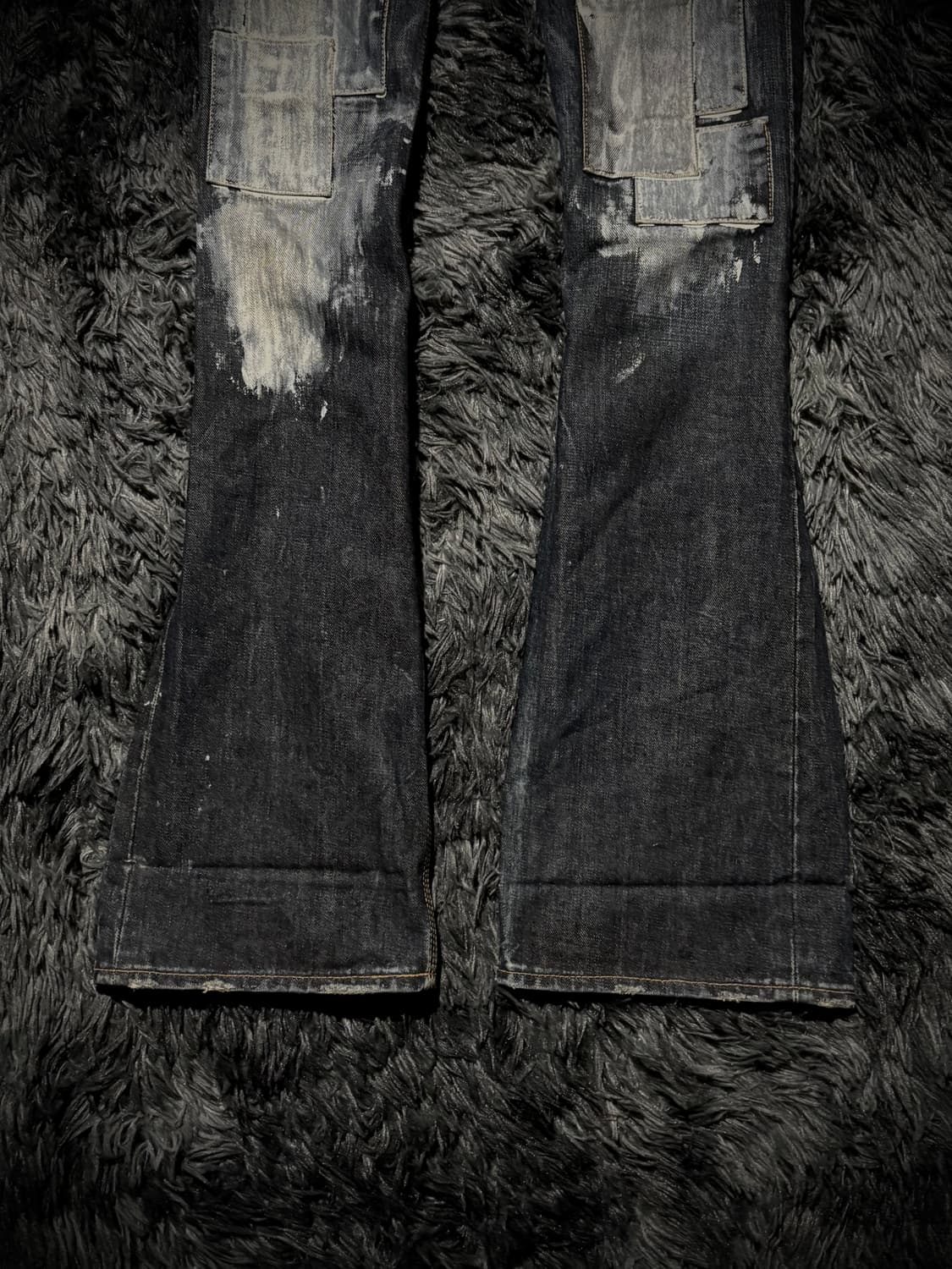 Moussy 페인팅 패치 부츠컷 데님팬츠 상품이미지4