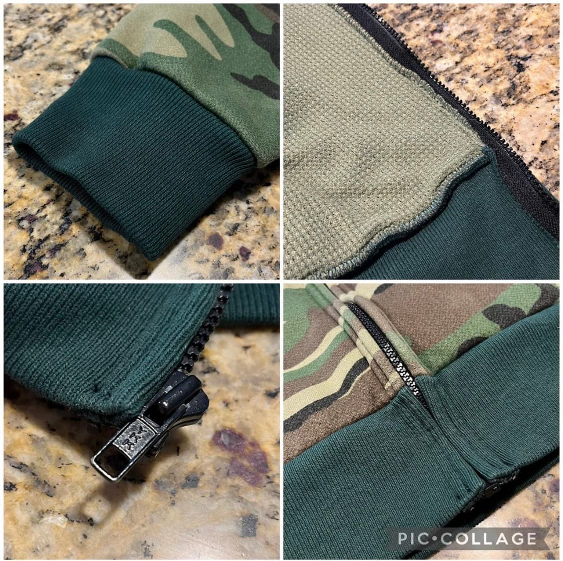 [M] 80s USA 빈티지 캠버 헤비웨이트 후드집업 카모 상품이미지4