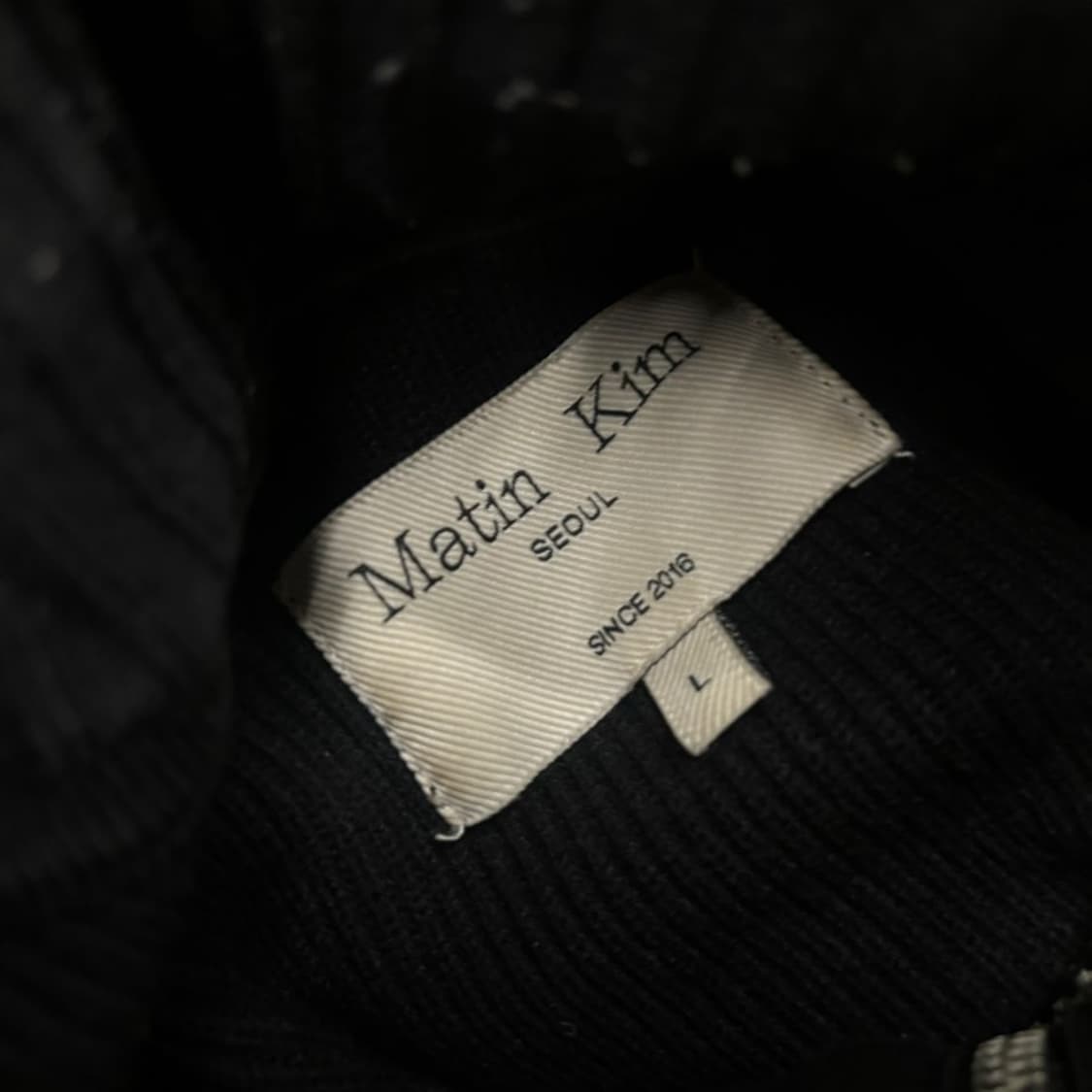 마뗑킴 블랙 니트 집업  상품이미지5