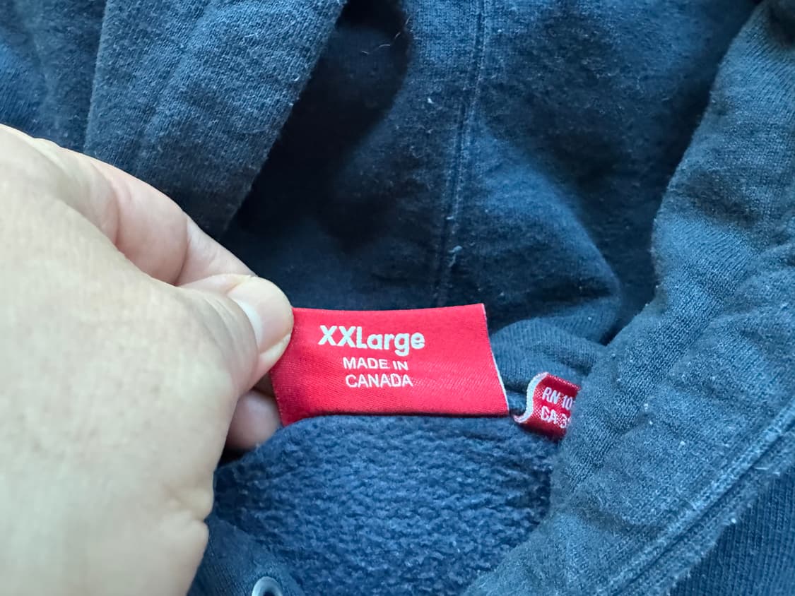 슈프림 스몰박스로고 네이비 후드티 XXL 상품이미지5