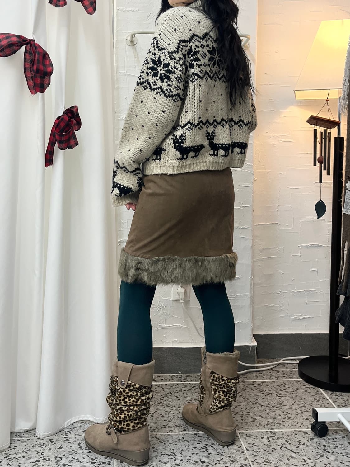 warm cocoa midi skirt 상품이미지2