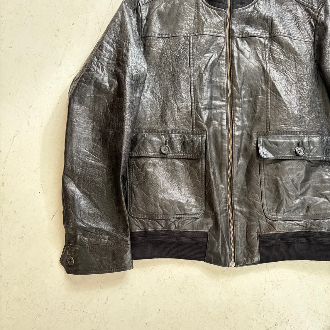 바나나 리퍼블릭 빈티지 양가죽 자켓 L 상품이미지3