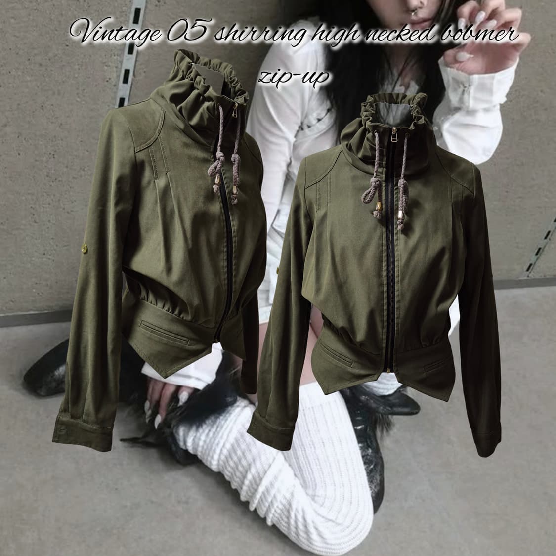 Vintage 05 shirring high necked bobmer 상품이미지1