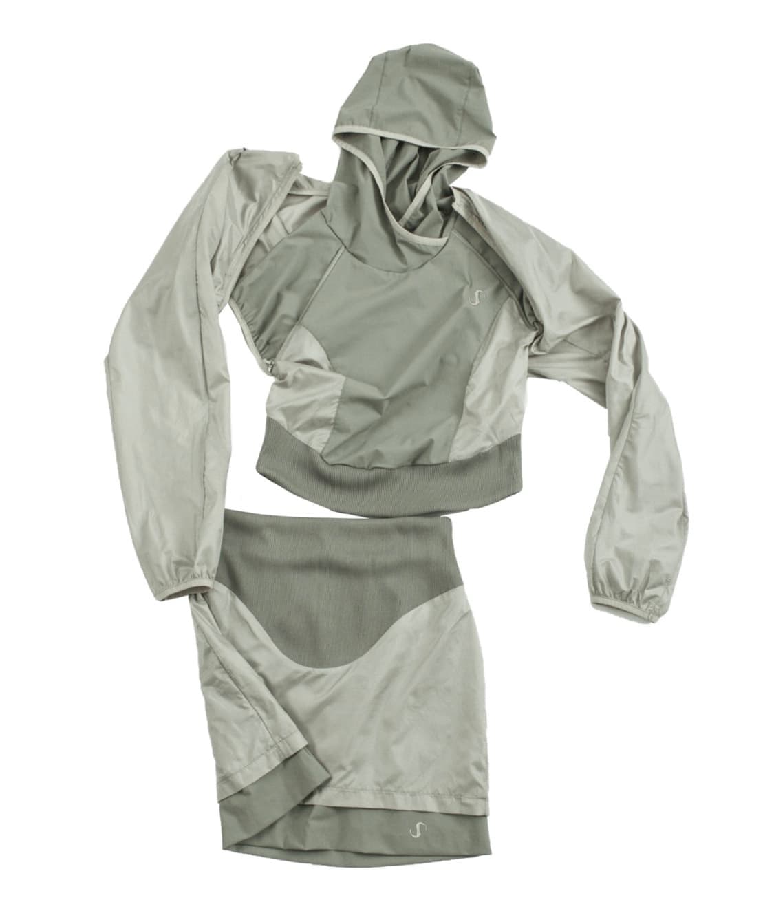 오호스 투웨이 후디 볼레로 셋업 - 카키 상품이미지2