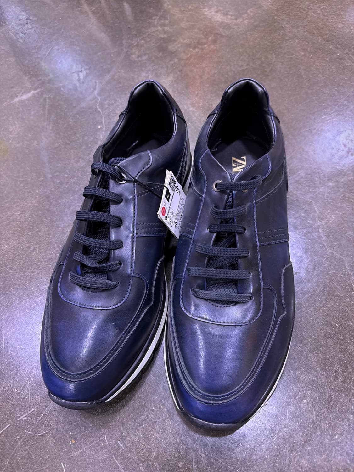 자라 클래식 블루 스니커즈 슈즈 43 (280) 상품이미지2