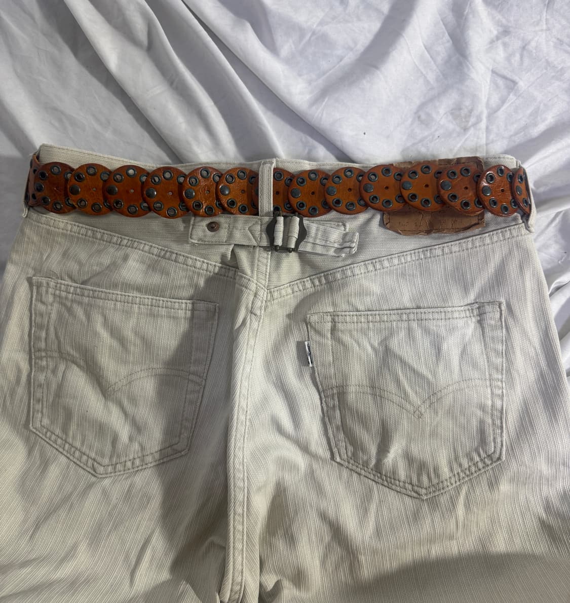 빈티지 보헤미안 콘초 스터드 레더 벨트 히피 네이티브 아메리칸 상품이미지2