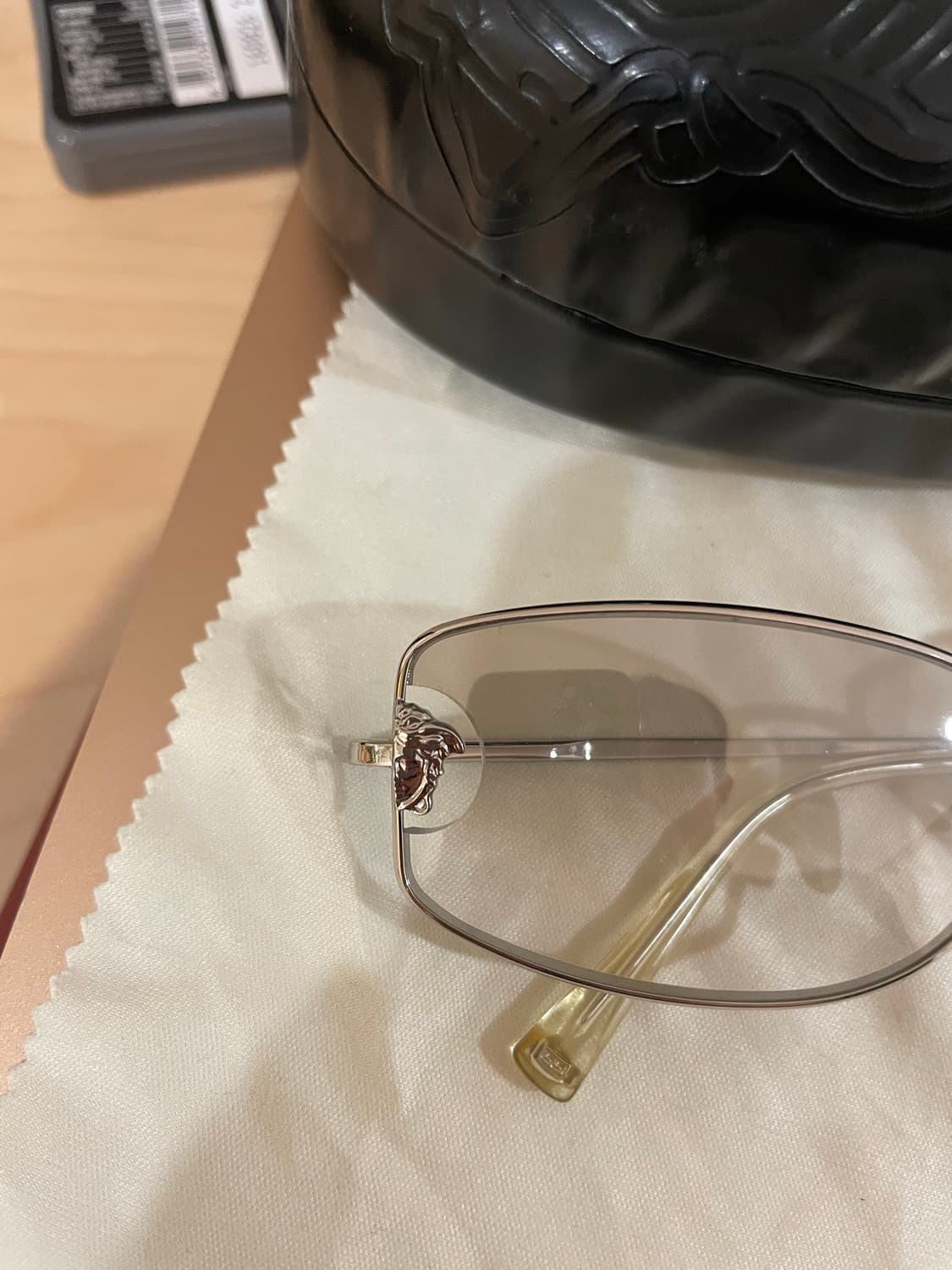 베르사체 실버 프레임 안경 로고안경 상품이미지3