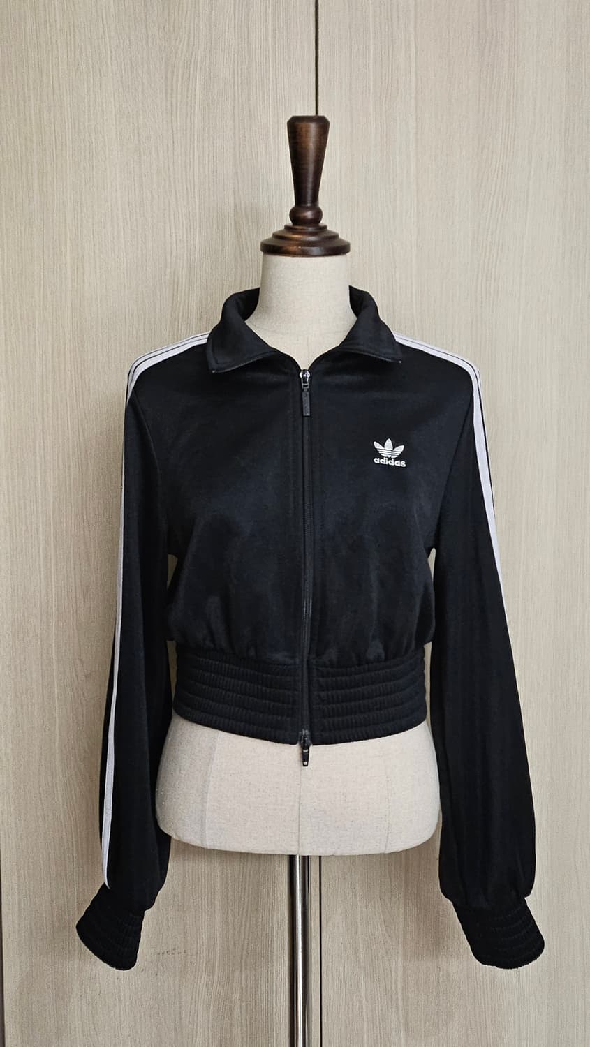 (단종템)제니착용 아디다스 파이어버드 트랙탑 져지 블랙 크롭 자켓 S 상품이미지5