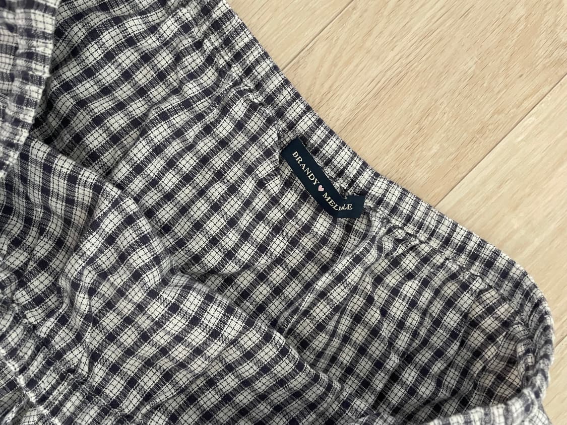 브랜디멜빌 체크 롱 스커트 상품이미지3