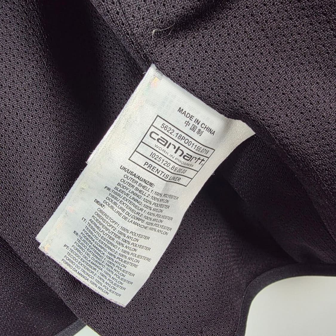 칼하트 WIP 프렌티스 라이너 블랙 플리스 자켓 상품이미지8