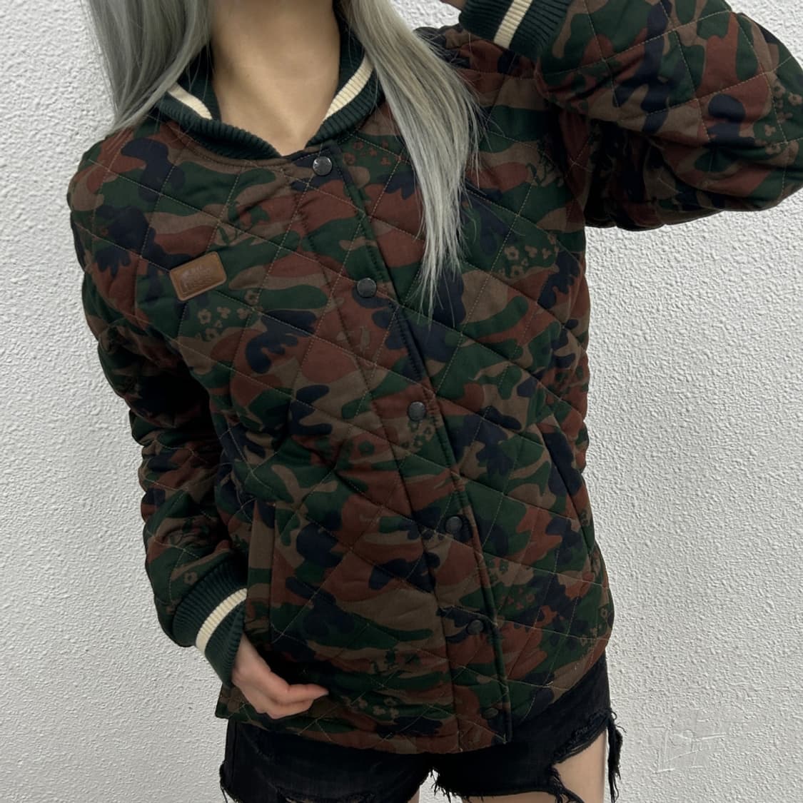 노스페이스 카모패턴 퀄팅자켓 95 상품이미지1