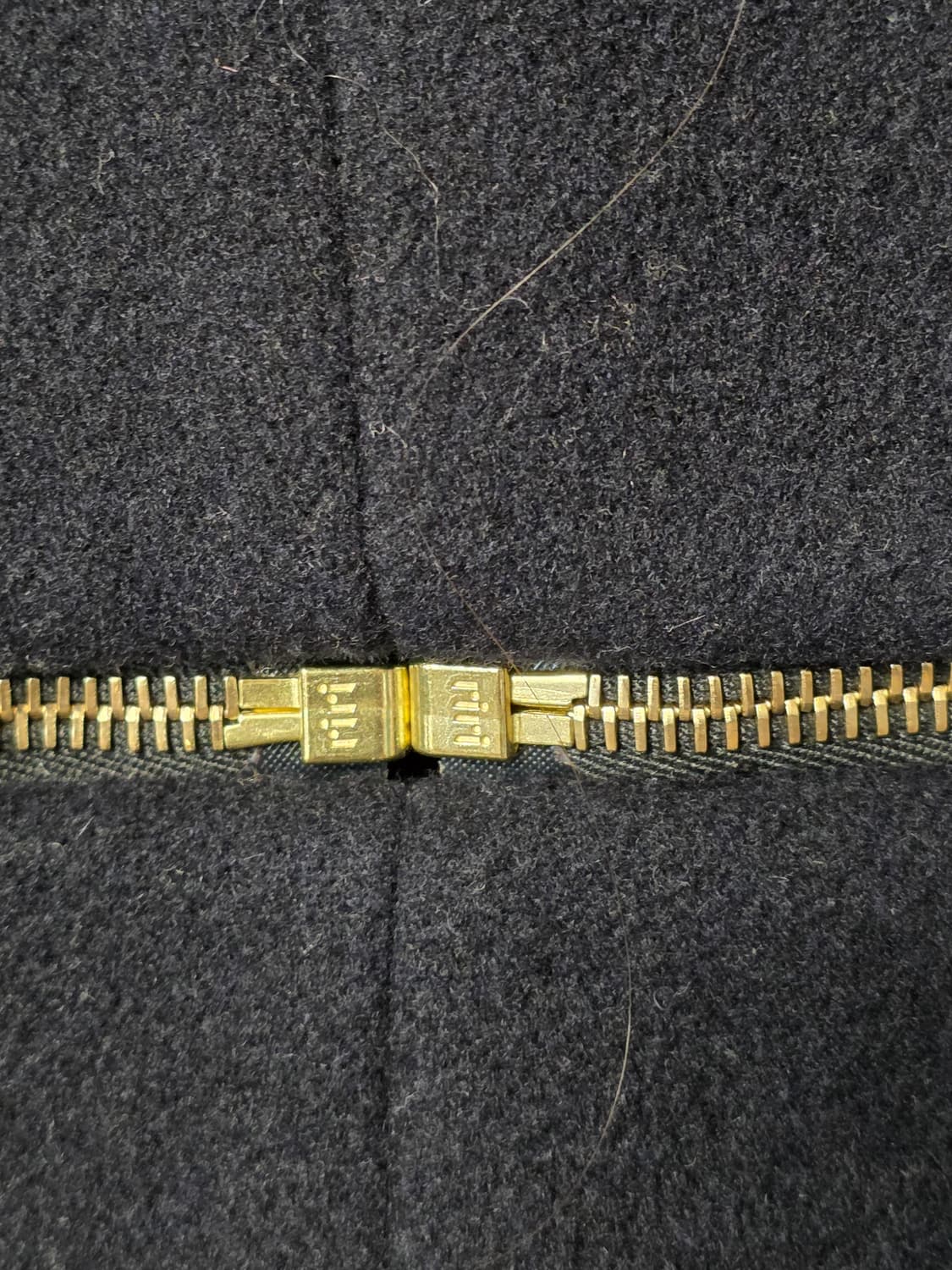 Sandro 산드로 금장 지퍼 울 코트 네이비 38 (M사이즈) 상품이미지2