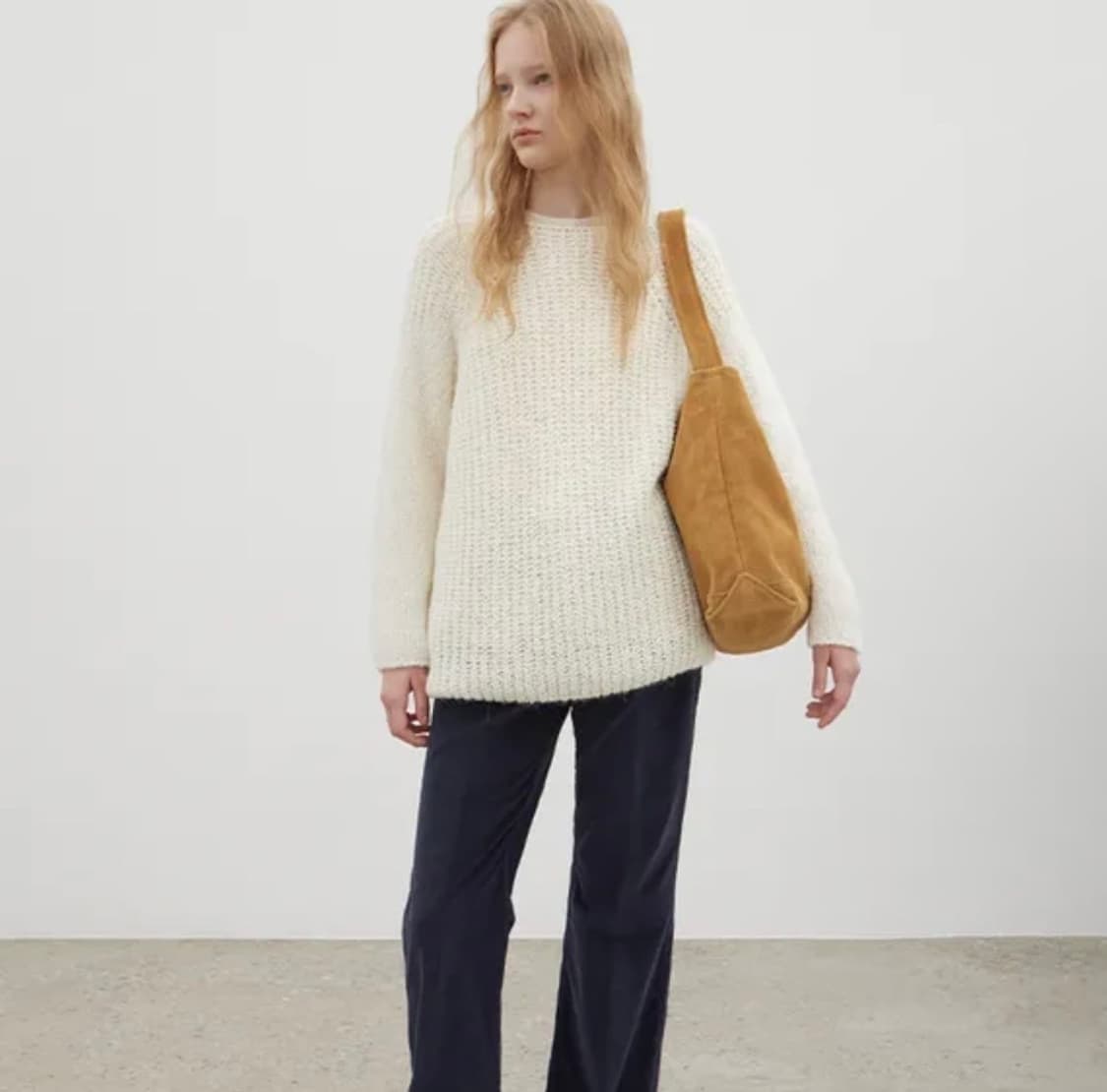 르바 Hairy Loose-Fit Knit - Milky Cream 상품이미지3