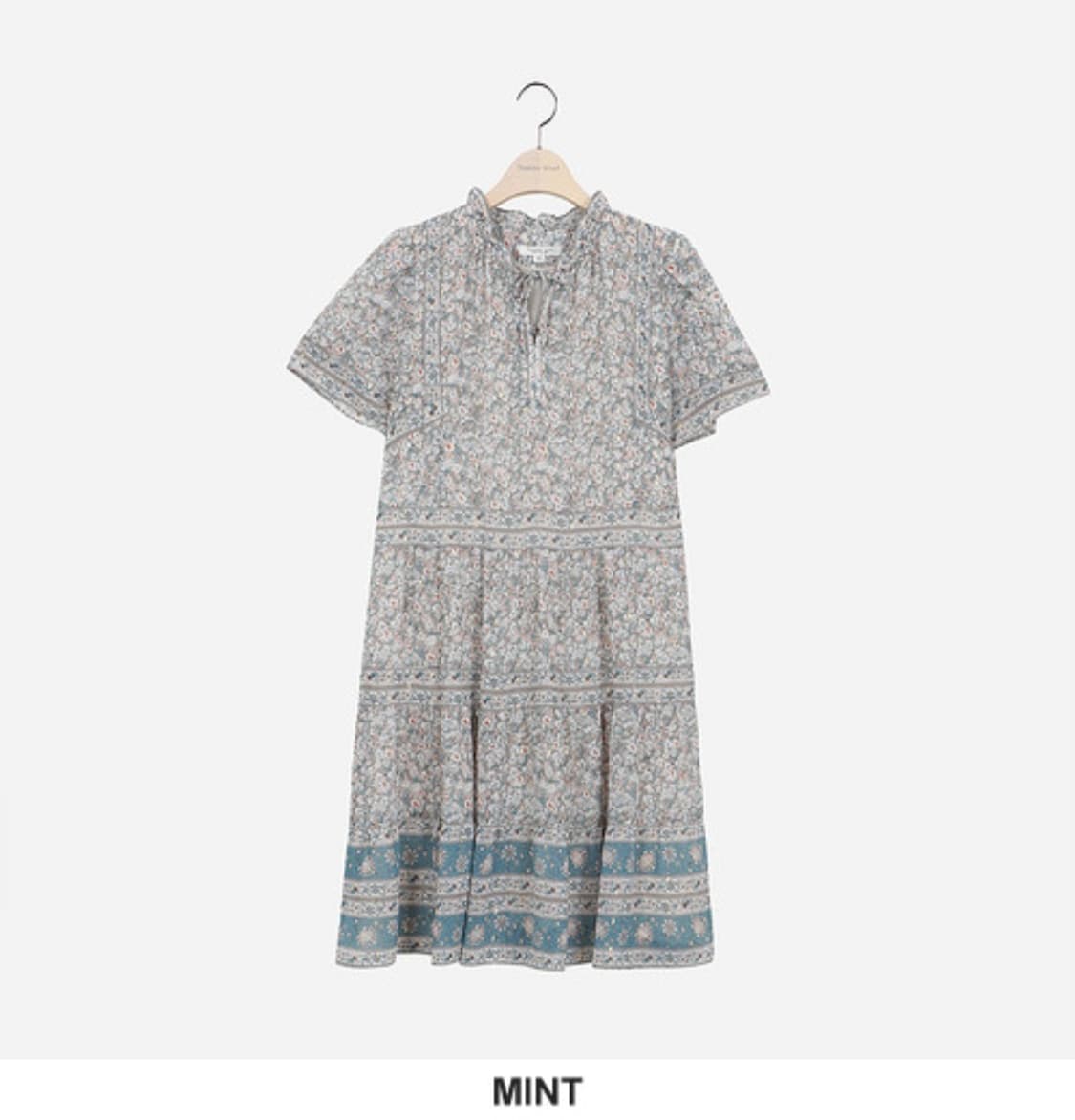 써스데이아일랜드 패턴 보더 원피스 S사이즈 상품이미지4