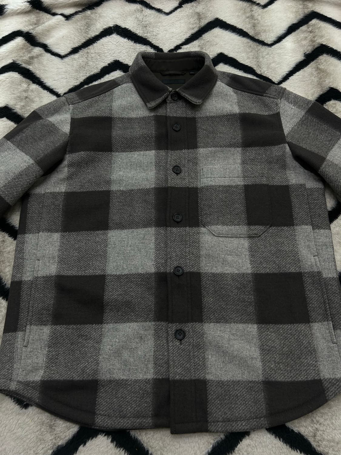 [XL]유니클로 블록 헤비 체크 울 셔츠자켓 상품이미지2