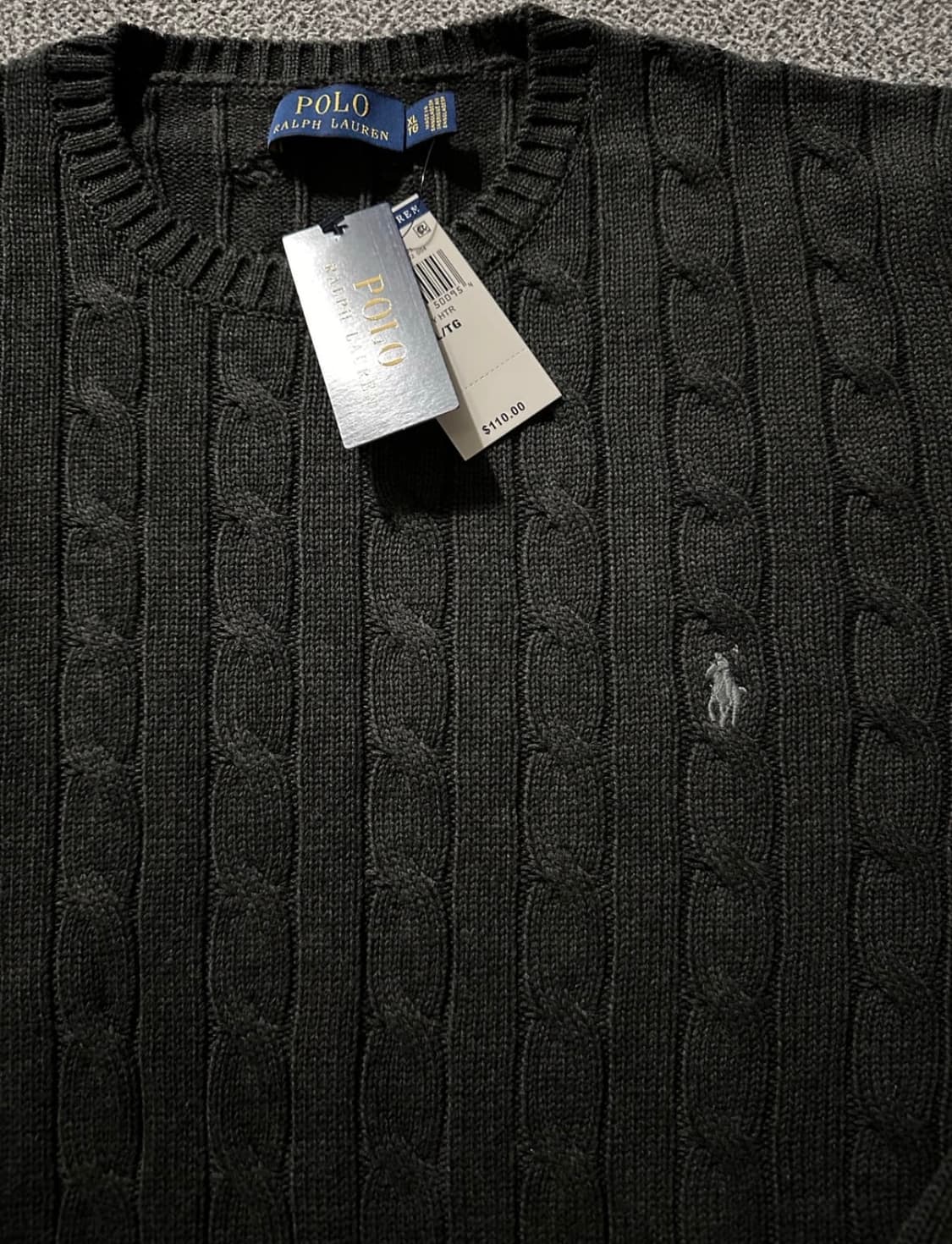 폴로랄프로렌 라운드넥 케이블 니트 XL 상품이미지3