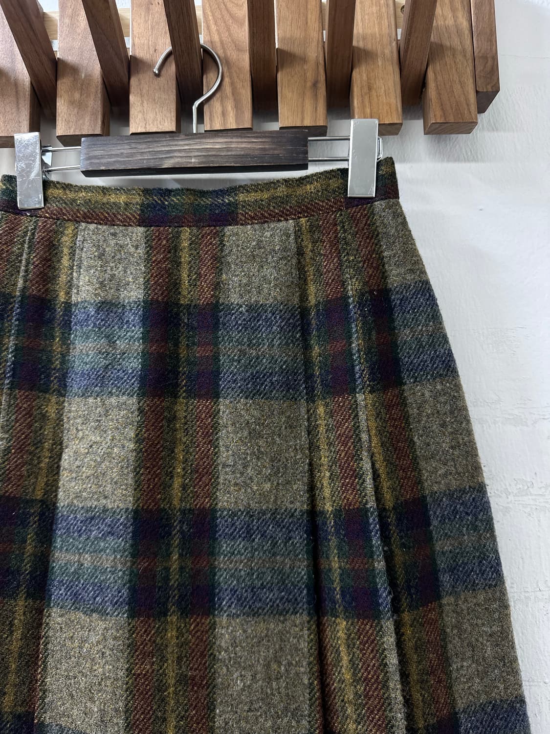 일본빈티지 체크 울 스커트  상품이미지2
