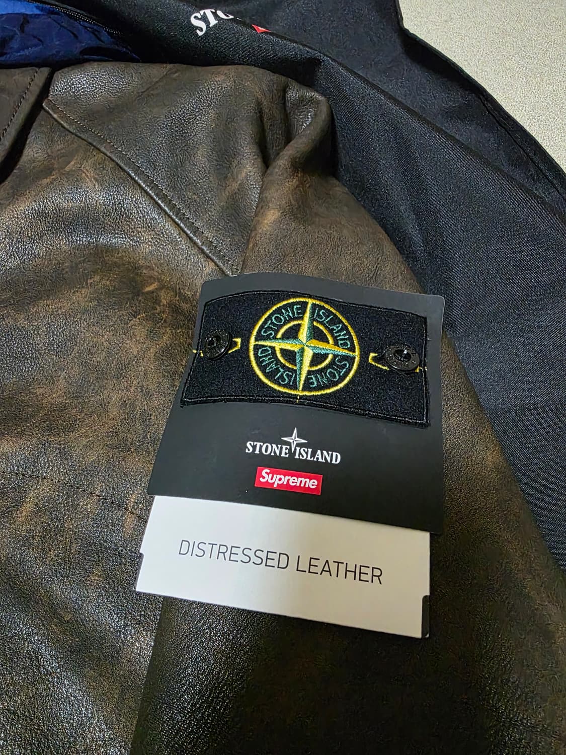 스톤아일랜드 슈프림 레더자켓 브라운 상품이미지2