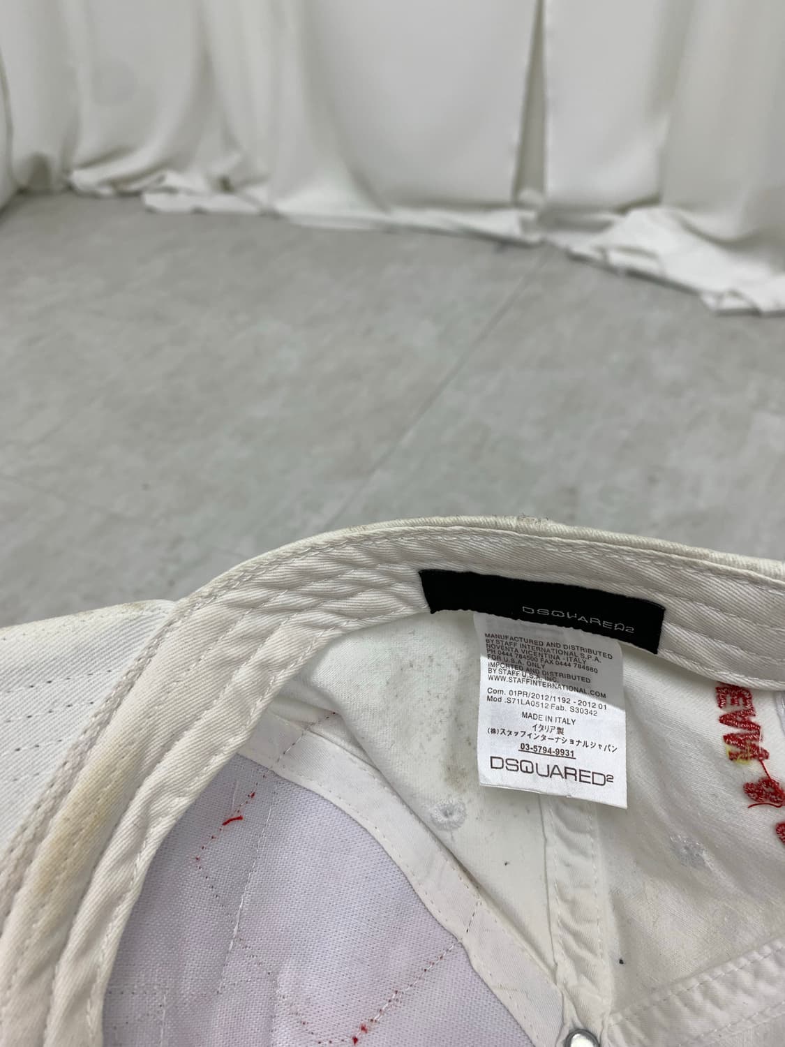 Dsquared2 화이트 스티치 캡 상품이미지4