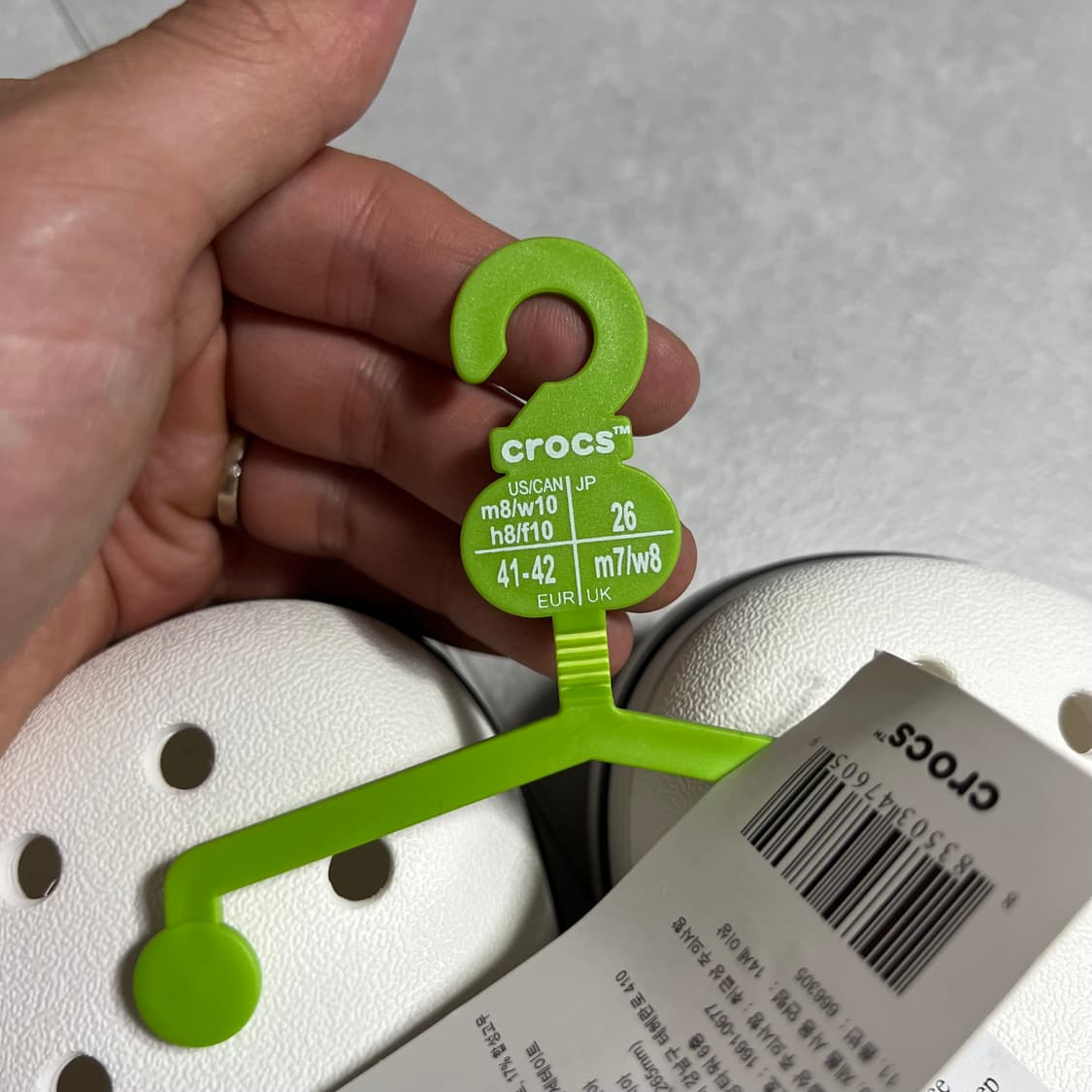 M8/W10 (265mm) 크록스 클로그 화이트 상품이미지2