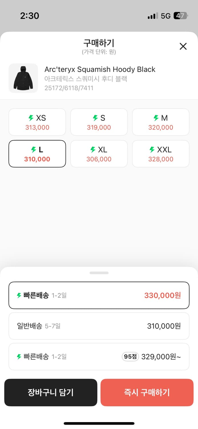 아크테릭스 스쿼미시 블랙 L 상품이미지3